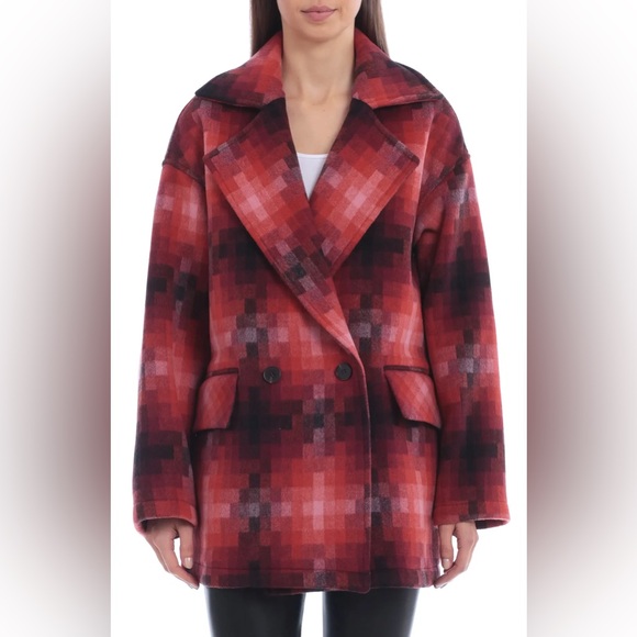 Avec Les Filles Geo Pattern Double Breasted Coat - Picture 2 of 10